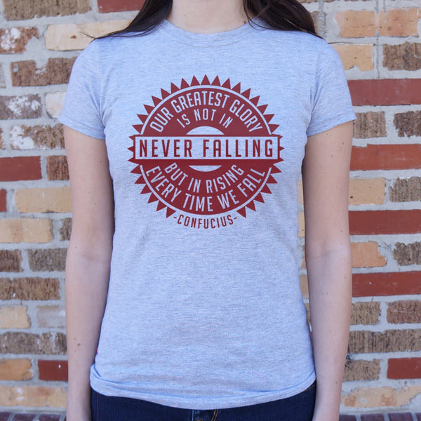 Never Falling Confucius  Women's T-Shirt