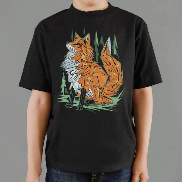 Polygon Fox Full Color Kids' T-Shirt