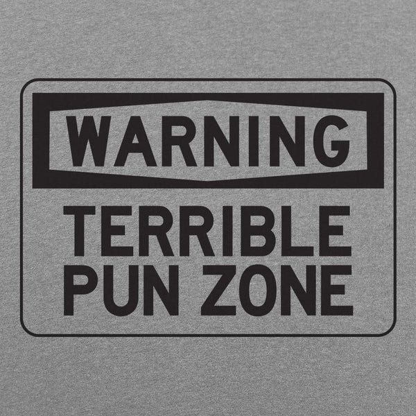 Warning Terrible Pun Zone Men's T-Shirt