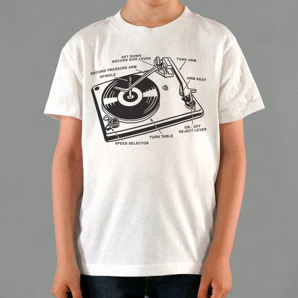 Record Player Anatomy Kids' T-Shirt