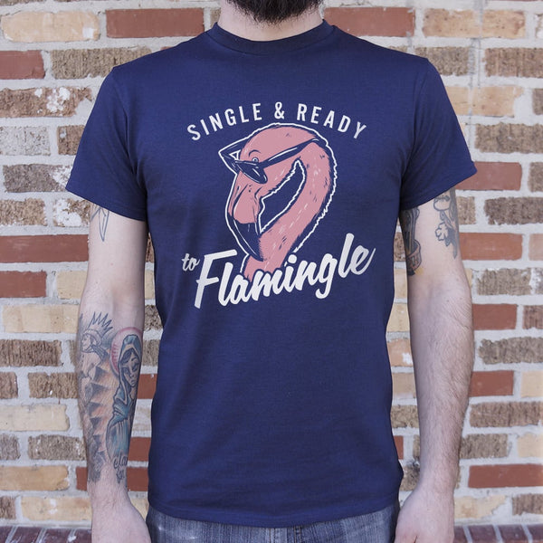 Single Flamingle  Men's T-Shirt