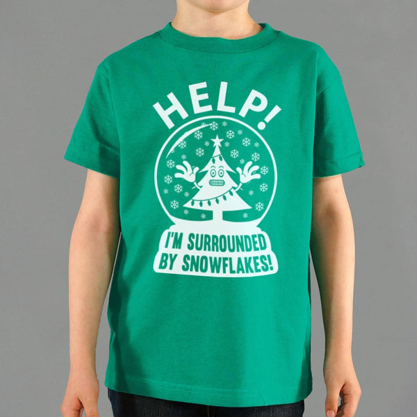 Surrounded By Snowflakes Kids' T-Shirt
