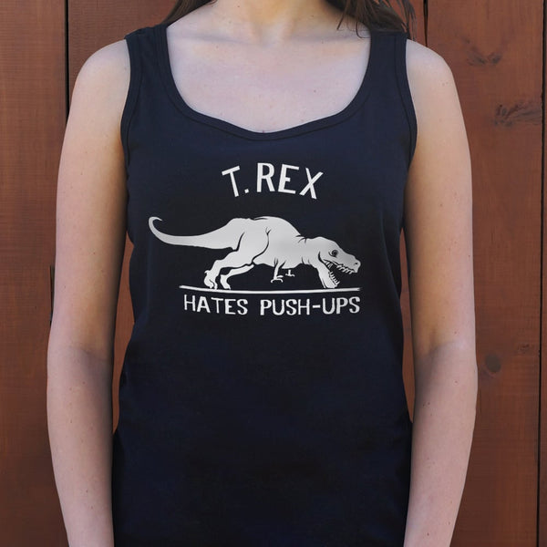 T. Rex Hates Push-Ups Women's Tank Top