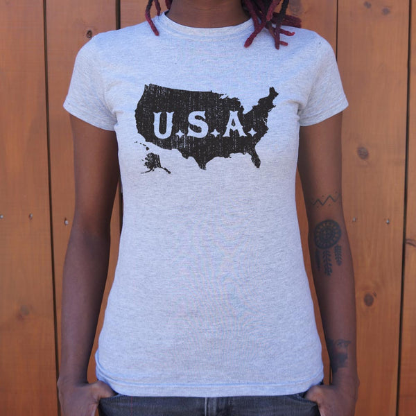 USA Map Women's T-Shirt