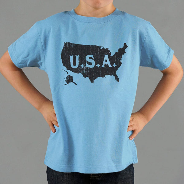 USA Map Kids' T-Shirt