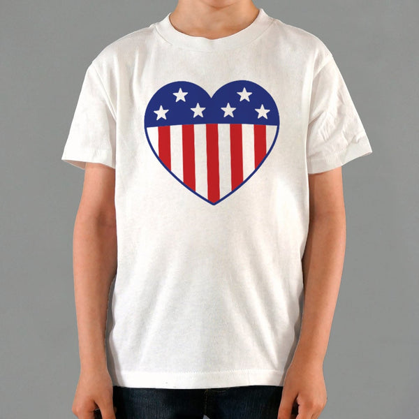 US Flag Heart Kids' T-Shirt