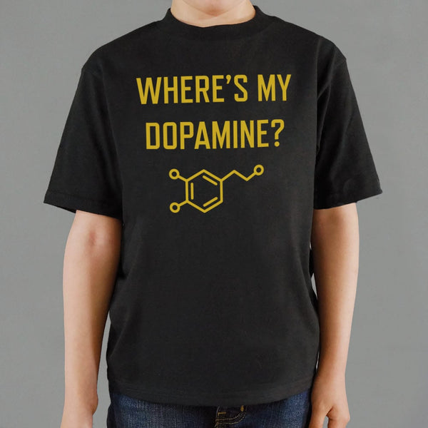 Where's My Dopamine Kids' T-Shirt